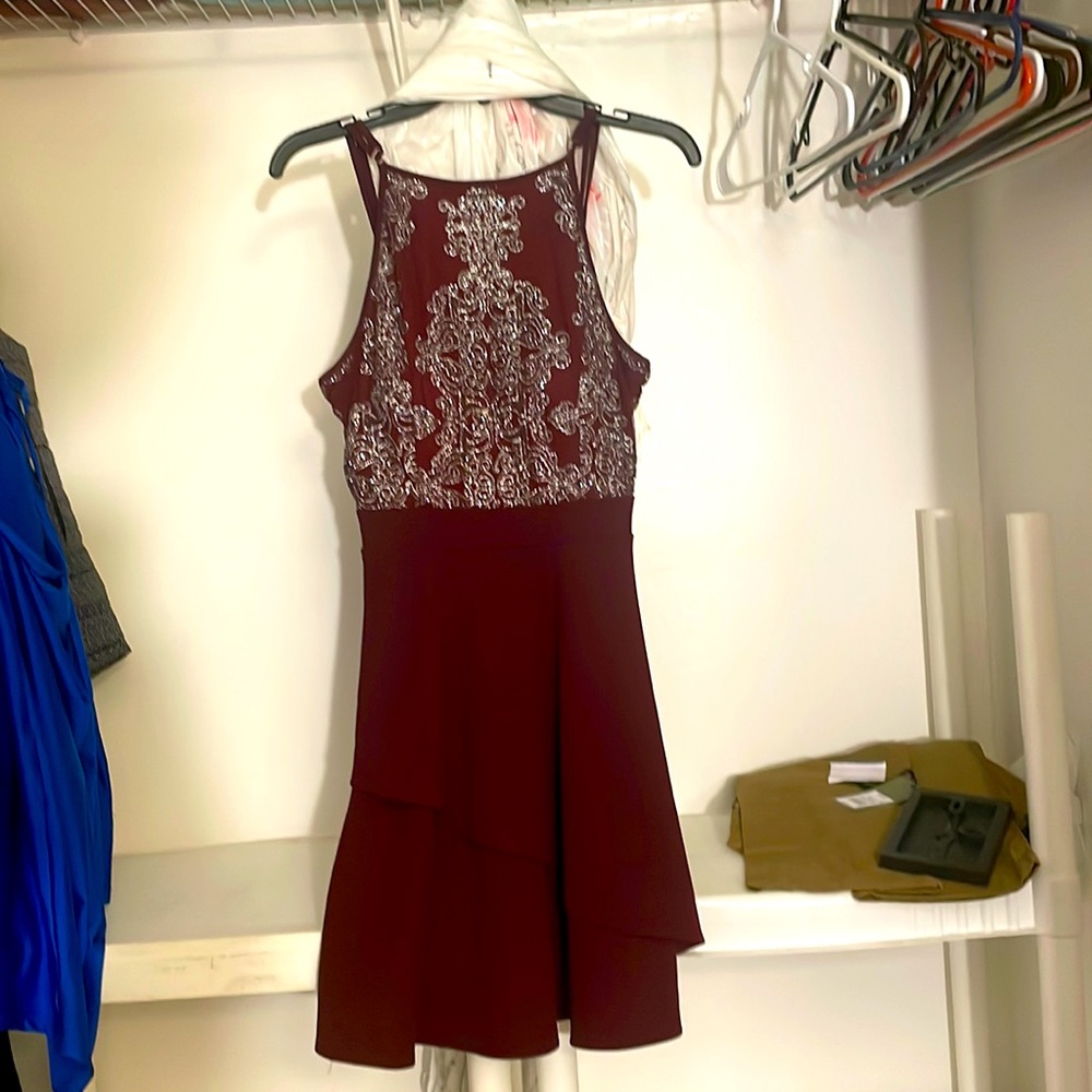 Dark red homecoming dress